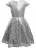 Cap Sleeves Silver Sequin Knee Length Flower Girl Dress Cap Sleeves Silver Sequin Knee Length Flower Girl Dress